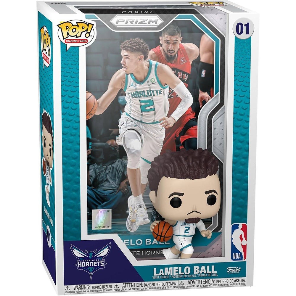Funko Pop NBA LaMelo Ball Charlotte Hornets Panini Prizm Trading Card Figure 01